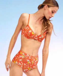 Cynthia Rowley Blossom High-Waisted Bikini Bottom Surf & Swim