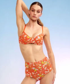 Cynthia Rowley Blossom High-Waisted Bikini Bottom Surf & Swim