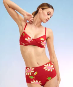 Cynthia Rowley Surf & Swim Blossom High-Waisted Bikini Bottom