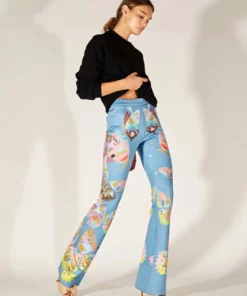 Cynthia Rowley Bonded Fit And Flare Pant Bottoms
