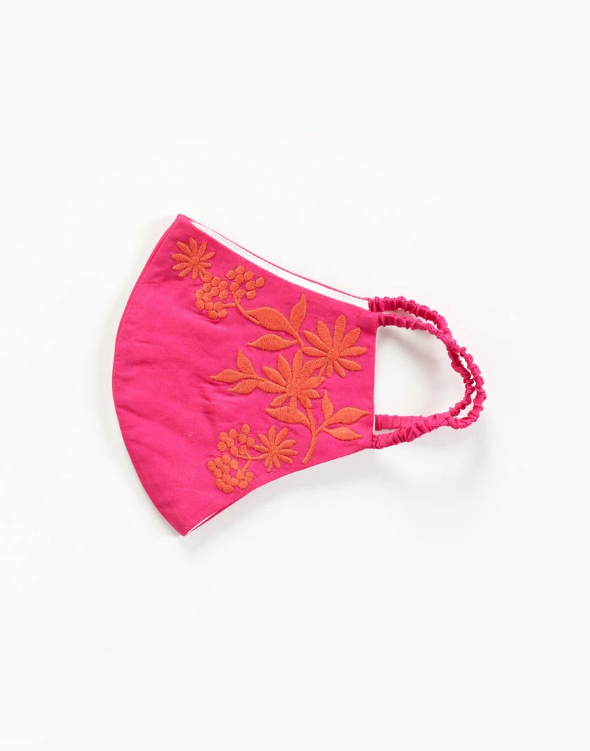 Cynthia Rowley Accessories & Gifts Embroidered Cotton Mask 1 Cynthia Rowley Accessories & Gifts Embroidered Cotton Mask