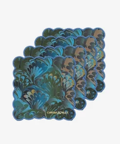 Cynthia Rowley Scallop Embroidered Edge Cocktail Napkin