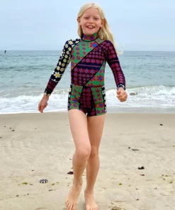 Cynthia Rowley Surf & Swim Mia Daisy Patchwork Kids Wetsuit 9 Cynthia Rowley Surf & Swim Mia Daisy Patchwork Kids Wetsuit