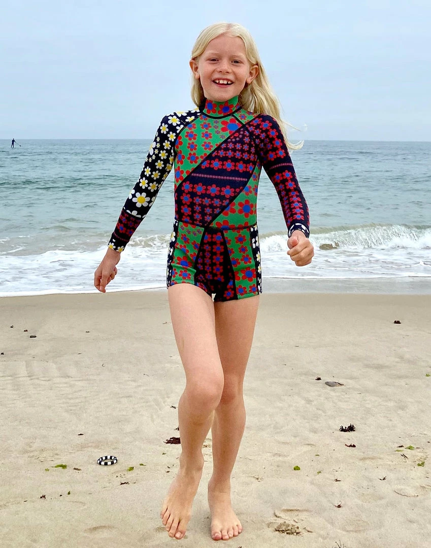 Cynthia Rowley Surf & Swim Mia Daisy Patchwork Kids Wetsuit 5 Cynthia Rowley Surf & Swim Mia Daisy Patchwork Kids Wetsuit