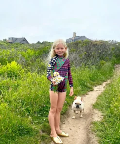 Cynthia Rowley Surf & Swim Mia Daisy Patchwork Kids Wetsuit