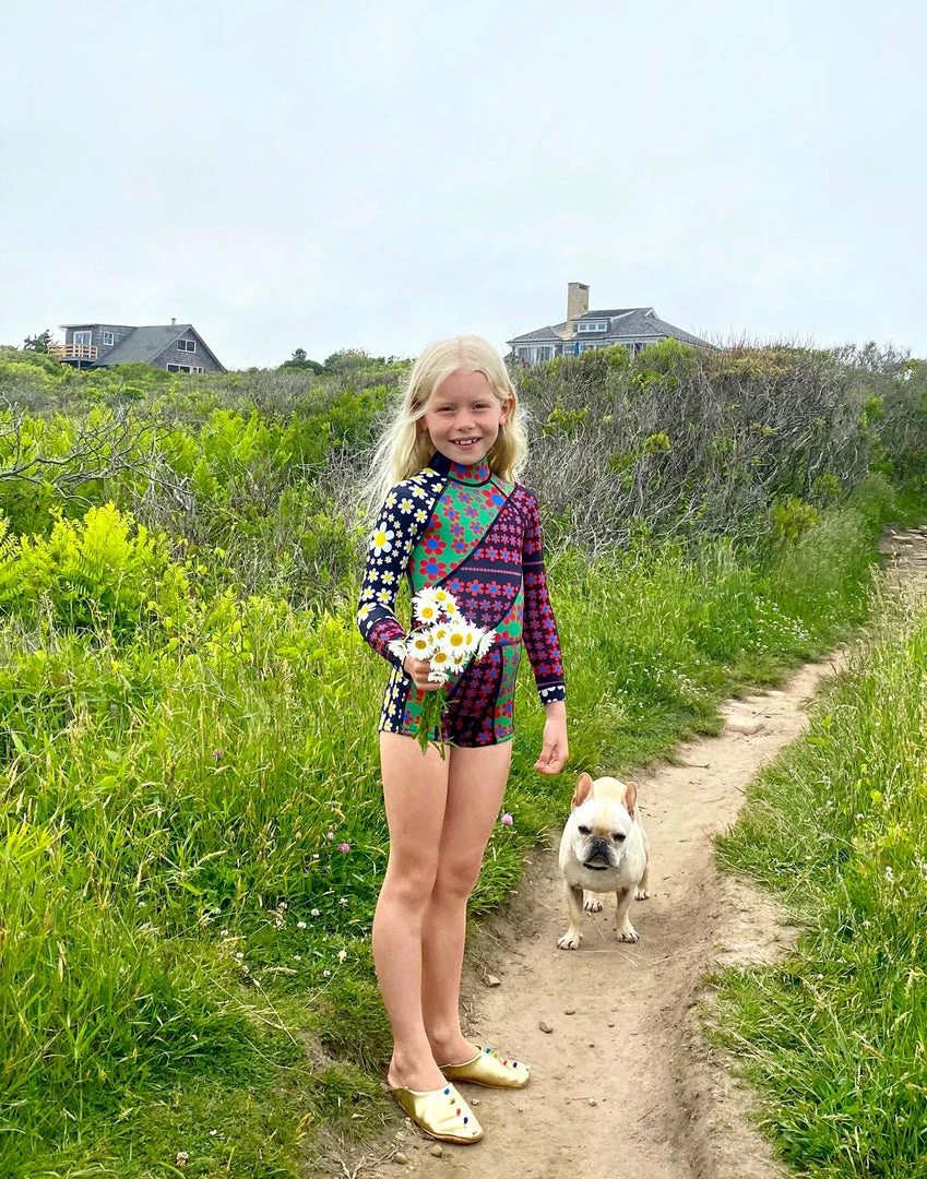 Cynthia Rowley Surf & Swim Mia Daisy Patchwork Kids Wetsuit 1 Cynthia Rowley Surf & Swim Mia Daisy Patchwork Kids Wetsuit