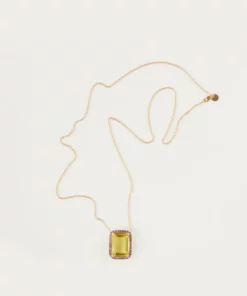 Cynthia Rowley Lemon Quartz With Amethyst Pendant Accessories & Gifts