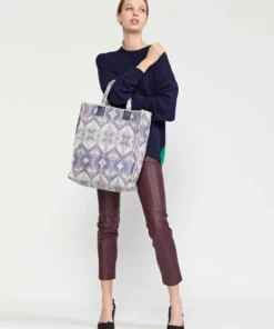 Cynthia Rowley Accessories & Gifts Canvas Tote With Leather Trim