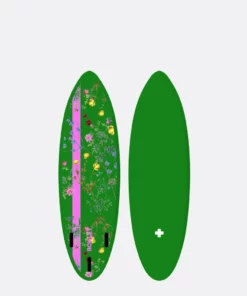 Cynthia Rowley Surf & Swim Custom Short Surfboard - Green Garden Floral