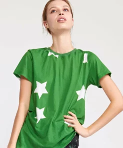 Cynthia Rowley Tops Printed Stars Tee