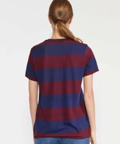 Cynthia Rowley Printed Stripes Tee Tops