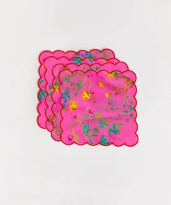 Cynthia Rowley Scallop Embroidered Edge Cocktail Napkin