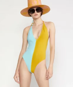 Cynthia Rowley Surf & Swim Hudson Halter Neoprene Swimsuit