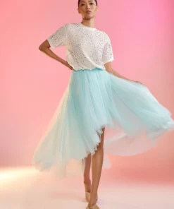 Cynthia Rowley Bottoms High Low Tulle Skirt