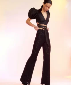 Cynthia Rowley Bottoms Lace Fit And Flare Pants