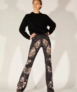 Cynthia Rowley Bottoms Bonded Fit And Flare Pant