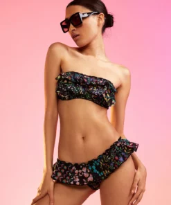 Cynthia Rowley Flirt Cotton Bikini Top Surf & Swim