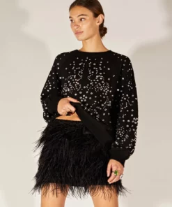 Cynthia Rowley Mini Feather Skirt Bottoms