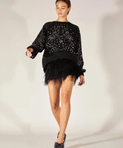 Cynthia Rowley Mini Feather Skirt Bottoms