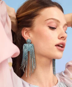 Cynthia Rowley Accessories & Gifts Chandelier Rhinestone Earrings