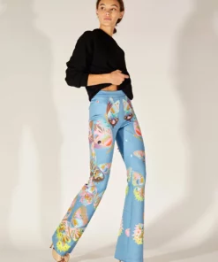 Cynthia Rowley Bonded Fit And Flare Pant Bottoms