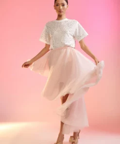 Cynthia Rowley High Low Tulle Skirt