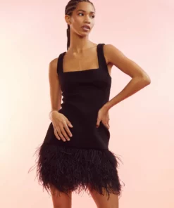 Cynthia Rowley Bonded Feather Dress Dresses
