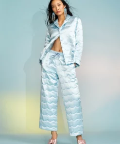 Cynthia Rowley Tops Quilted Silk Pajama Top