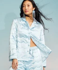 Cynthia Rowley Tops Quilted Silk Pajama Top