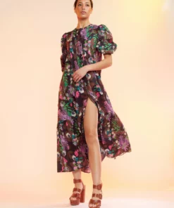 Cynthia Rowley Dresses Coral Print Voile Dress