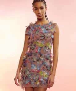 Cynthia Rowley Butterfly Applique Dress