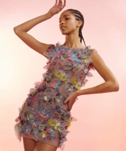 Cynthia Rowley Butterfly Applique Dress