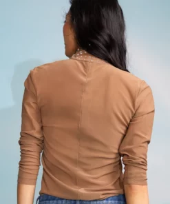 Cynthia Rowley Crystal Embellished Turtleneck Tops