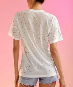 Cynthia Rowley Crystal Embellished Mesh Tee 11 Cynthia Rowley Crystal Embellished Mesh Tee