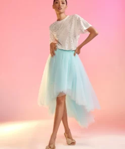 Cynthia Rowley Crystal Embellished Mesh Tee 10 Cynthia Rowley Crystal Embellished Mesh Tee