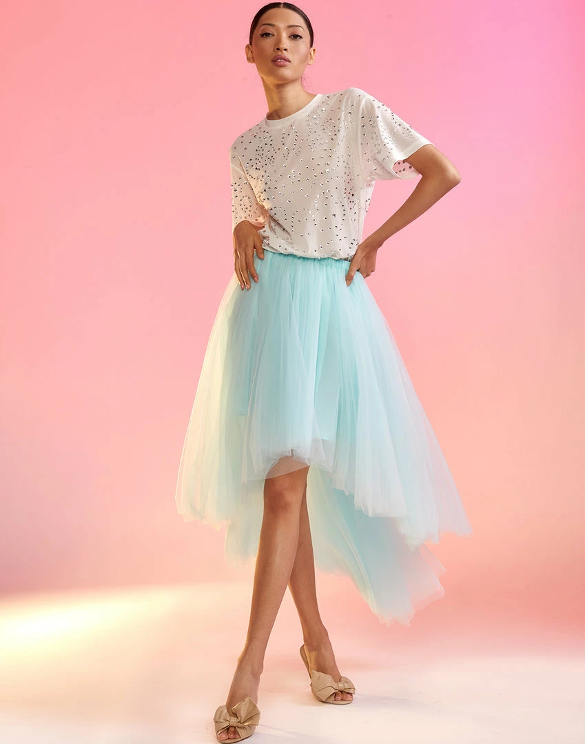 Cynthia Rowley Crystal Embellished Mesh Tee 4 Cynthia Rowley Crystal Embellished Mesh Tee