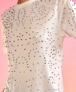 Cynthia Rowley Crystal Embellished Mesh Tee 12 Cynthia Rowley Crystal Embellished Mesh Tee