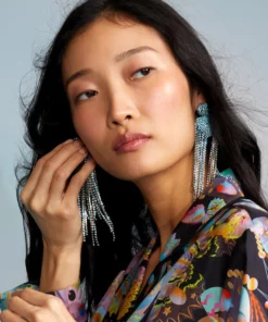 Cynthia Rowley Accessories & Gifts Chandelier Rhinestone Earrings