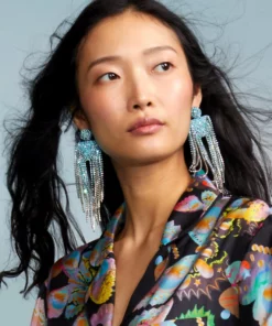 Cynthia Rowley Accessories & Gifts Chandelier Rhinestone Earrings