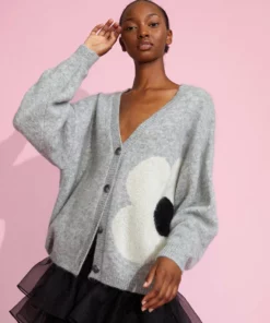 Cynthia Rowley Tops Intarsia Cardigan