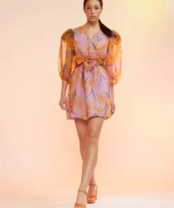 Cynthia Rowley Dresses Daffodil Organza Wrap Dress