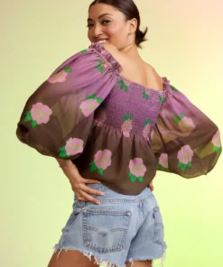 Cynthia Rowley Rosalia Silk Top