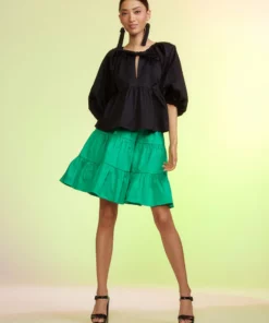Cynthia Rowley Bottoms Marrakesh Cotton Tiered Skirt