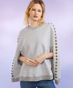 Cynthia Rowley Tops Studded Capelet