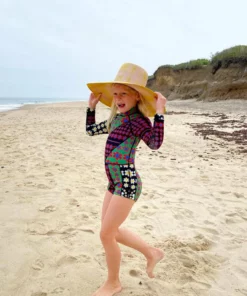 Cynthia Rowley Surf & Swim Mia Daisy Patchwork Kids Wetsuit