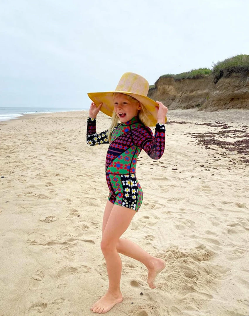 Cynthia Rowley Surf & Swim Mia Daisy Patchwork Kids Wetsuit 2 Cynthia Rowley Surf & Swim Mia Daisy Patchwork Kids Wetsuit