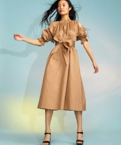 Cynthia Rowley Cold Shoulder Cotton Dress