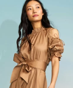 Cynthia Rowley Cold Shoulder Cotton Dress