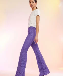 Cynthia Rowley Lace Fit And Flare Pants