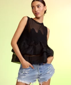 Cynthia Rowley Amelia Organza Top